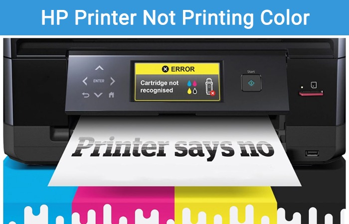 hp printer not printing color